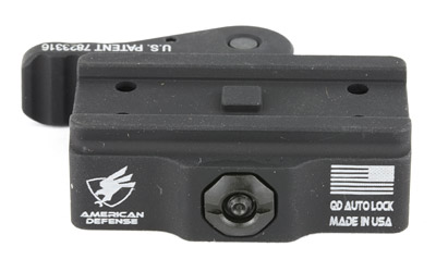 American Defense Mfg. Mount, Quick Detach, Fits Aimpoint T1/T2/CompM5, Low Profile, Black
