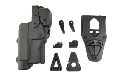 Rapid Force Rapid Force, Level 3 Duty Holster, Fits GLOCK 19 with Large Light (X300/TLR-1), Right Hand, Black