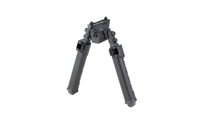 Allen Company Helix Rifle Bipod, Bipod, Fits M-LOK Rail, Matte Finish, Black and Gray, Silicone Hand Placement Area