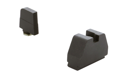 AmeriGlo Optic Compatible Sight Set, Fits all Glocks/Cowitnesses with Glock 43X/48 MOS, Black Serrated Front and Rear