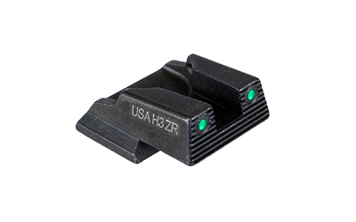AmeriGlo Tritium Rear Sight, Fits S&W Bodyguard 2.0, Tritium Serrated Rear with Black Outline, .260" Height, .150" Square Notch, Rear Sight Only