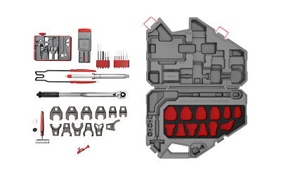 Real Avid Armorer's Master Kit AR15 PRO, AR15 Tool Kit, Gray Carry Case — photo 2