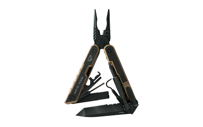 Real Avid AR15 Tool, Multi-Tool, Black/Tan Finish, Stainless Steel, Includes Tan Nylon Sheath