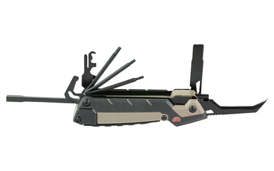 Real Avid Gun Tool Pro AR15, Multi-Tool, Optimized for the AR15, Flat Dark Earth/Black Finish, Plain Edge Blade, Stainless Steel Construction