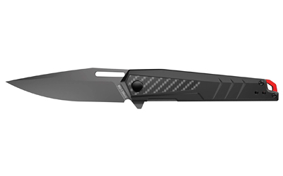 Real Avid RAV-5, Folding Knife, Plain Edge, Matte Finish, Black, Aluminum Handle, 3.4" Blade Length, 7.6" Overall Length, Liner Lock, Stainless Steel