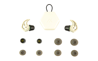 AXIL X30i, Earplugs, Bone White, Includes (3) Silicon Tips, (2) Foam Tips and Pocket Carry Case