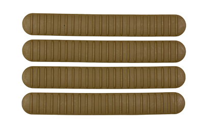 B5 Systems Rail Covers, 4 Pack, Fits M-LOK Rails, Matte, Coyote Brown