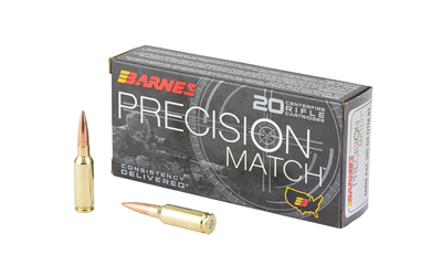 Barnes Precision Match, 6MM ARC, 105 Grain, OTM Matchburner, 20 Round Box