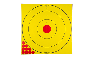 Birchwood Casey Shoot-N-C, Adhesive Target, Easily Visible Black Splatter, Yellow, 17.75" X 17.75"