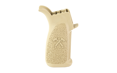 Bravo Company Mod 4 Grip, Jack Carr Crossed Tomahawks Logo, Fits AR Rifles, Flat Dark Earth — photo 2