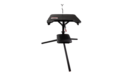 Birchwood Casey Swivel Action Shooting Bench, Seat and Top Swivel 360 Degrees, Extended Armrests, Adjustable Rubber Coated Gun Rest — photo 2