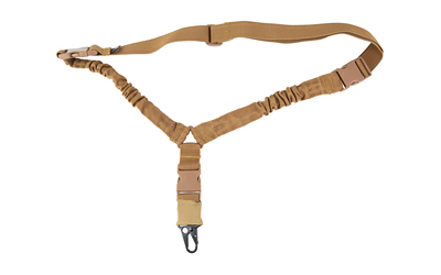 Bulldog Cases Tactical Sling, Tan, 1", Single Point Bungee Sling, Quick Release Buckle