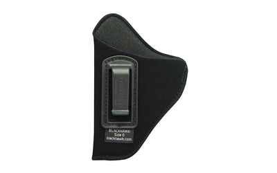BLACKHAWK Inside the Pant Holster, Size 0, Fits Small Revolver With 2-3" Barrel, Left Hand, Black