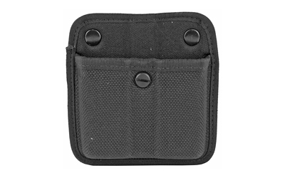 Bianchi Model 7922 AccuMold Triple Threat II Double Magazine Pouch, Fits Browning Hi-Power, Nylon, Black Finish