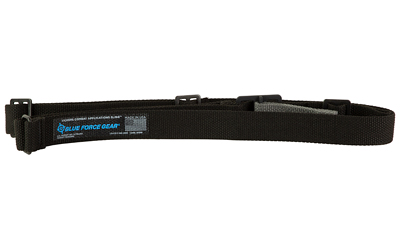 Blue Force Gear Vickers Combat Applications Sling, 2 Point Combat Sling with Metal Hardware, 54"-64" Length, Black, 1.25" Webbing
