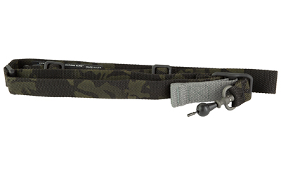 Blue Force Gear Vickers 221 Sling, 2-To-1 Point Sling, Multicam Black, RED Swivel, Molded Acetal Adjuster