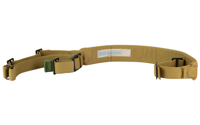 Blue Force Gear Vickers Combat Applications Sling, Padded 2-Point Sling with Metal Hardware, 54"-64" Length, Coyote, 1.25" Webbing