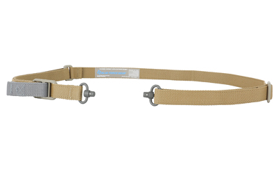 Blue Force Gear Vickers ONE Sling, 2-Point Combat Sling, Push Button Swivels, 54" with Adjuster Tightened, Coyote, 1" Webbing