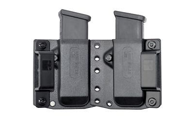 Bravo Concealment Magazine Pouch, Double, 1.5" Belt Loops, Size Small, Fits Glock 43 and M&P Shield Magazines, Ambidextrous, Polymer, Black — photo 2