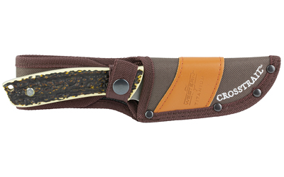Camillus Western Crosstrail, Fixed Blade Knife, Plain Edge, Faux Stag Handle, Satin Finish, Silver Blade, 4.25" Blade Length, 9" Overall Length — photo 3