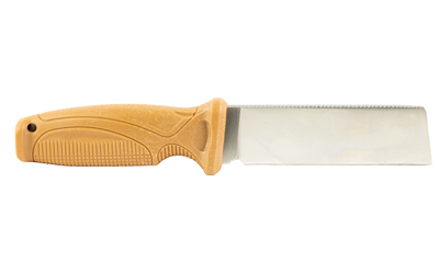 Camillus Swedge, Fixed Blade Knife, Plain Edge, Tan ABS Handle, Satin Finish, Silver, Chisel Point, 4.3" Blade Length, 8.5" Overall Length — photo 2