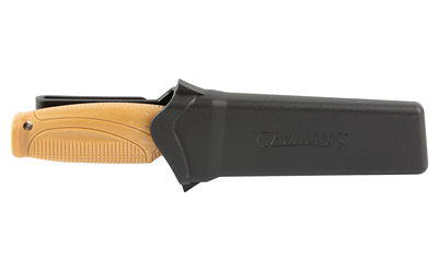 Camillus Swedge, Fixed Blade Knife, Plain Edge, Tan ABS Handle, Satin Finish, Silver, Chisel Point, 4.3" Blade Length, 8.5" Overall Length — photo 3