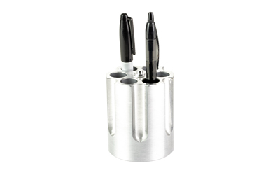 Caliber Gourmet Revolver Cylinder Pen Holder, Aluminum, Silver — photo 2
