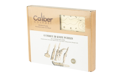Caliber Gourmet Wood Knife Puzzles, 6 Pack, Brown — photo 2