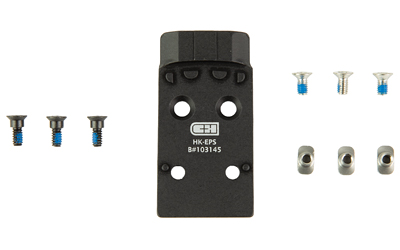 C&H Precision Optic Mounting Plate, Fits HK VP9, Holosun EPS/EPS Carry/SCS Carry, Anodized Finish, Black