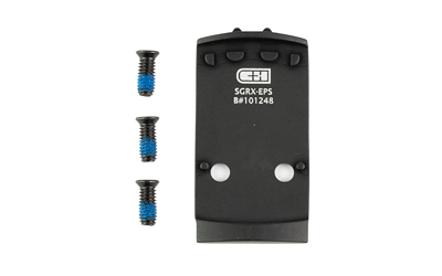 C&H Precision V4, Optic Mounting Plate, For Sig Sauer P320 RX/Pro Series/AXG to Holosun EPS/EPS Carry, Anodized Finish, Black