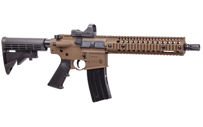 Crosman Full Auto R1 CO2 Rifle 430 Feet Per Second, 10.5" Barrel, Synthetic Stock, AR Compatible Buffer Tube and Pistol Grip, Blowback Action