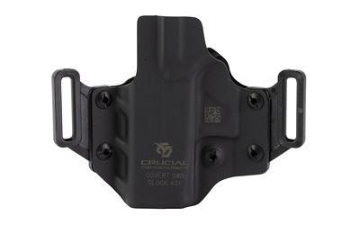 Crucial Concealment Covert OWB, Outside Waistband Holster, Right Hand, Kydex, Black, Fits Glock 43/43X — photo 2