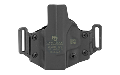 Crucial Concealment Covert OWB, OWB Holster, Right Hand, Kydex, Black, Fits Springfield Hellcat — photo 2