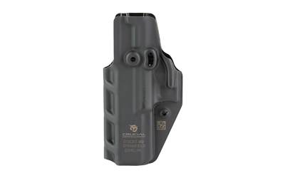Crucial Concealment Covert IWB, IWB Belt Holster, Fits Springfield Echelon, Kydex Construction, Black, Right Hand