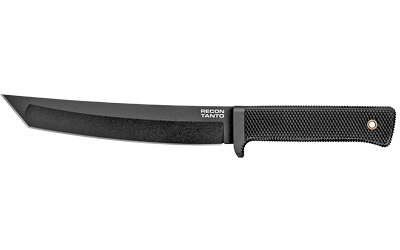 Cold Steel Recon Tanto, Fixed Blade Knife, 7" Blade, SK-5 with Black Tuff-Ex Finish, Includes Secure-Ex Sheath