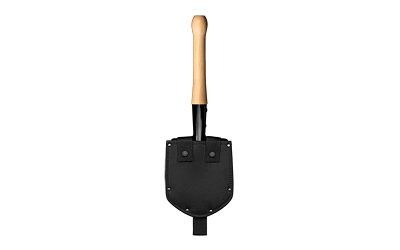 Cold Steel Spetsnaz Shovel, Special Forces, Tool, Black, Shovel, Medium Carbon Steel, Natural Wood Handle — photo 2