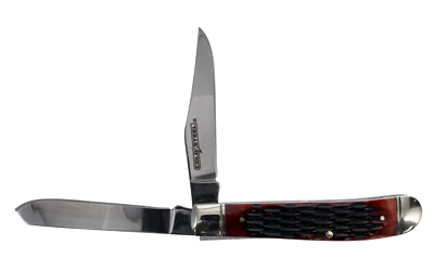 Cold Steel Mini Trapper, Folding Knife, 2 Blade, 2.6" Clip Point Blade, 2.7" Spey Blade, 6.20" Overall Length, 8Cr13MoV Blade Steel, Plain Edge
