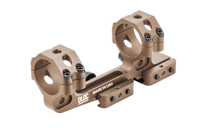 DLOC Precision Cantilever Scope Mount, 34mm, 1.63" Height, Hardcoat Anodized Finish, Tan, Fits Picatinny