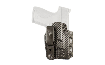 DeSantis Gunhide Slim-Tuk, Inside Waistband Holster, Fits S&W M&P Shield, Ambidextrous, Carbon Fiber Exterior Finish, Blue Kydex Interior