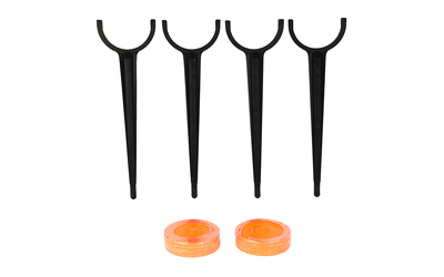 Daisy Shatterblast Targets w/Holders, Includes 8-2" Orange Clay Targets and 4 Target Stands