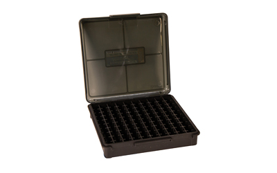 Frankford Arsenal Hinge-Top Ammo Box, 1008, 100 Rounds, Fits 10MM, 40S&W and 45ACP, Smoke Gray, Plastic — photo 2