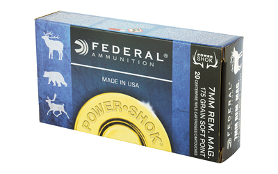 Federal PowerShok, 7MM Remington Magnum, 175 Grain, Soft Point, 20 Round Box — photo 2