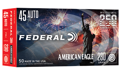 Federal American Eagle, 45ACP, 230 Grain, Full Metal Jacket, 50 Round Box