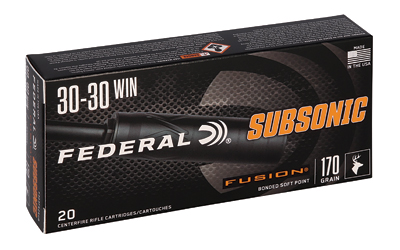 Federal Fusion, 30-30 Winchester, 170 Grain, Subsonic Fusion Bonded Soft Point, 20 Round Box — photo 2