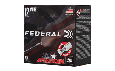 Federal All American, 12 Gauge, 2.75", #7.5, 2.75 Dram, 1 oz, Lead, 25 Round Box