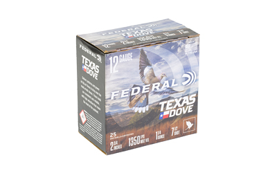 Federal Texas Dove, 12 Gauge, 2.75", #7.5, 1 1/4oz, Shot Shell Ammunition, Lead, 25 Round Box — photo 2