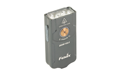 FENIX E03R V2, Flashlight, White and Red LED, 500 Lumens, 2.07" Long, Anodized Finish, Gray, Built-in 400 mAh Battery — photo 2