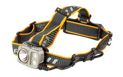 FENIX HP25R V2, Headlamp, White/Red LED, 1,600 Lumens, Matte Finish, Black, Includes Headband and Rechargeable ARB-L21-5000 Battery