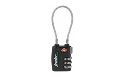 Firearm Safety Devices Corporation Lock, Black, TSA Lock w/Steel Cable