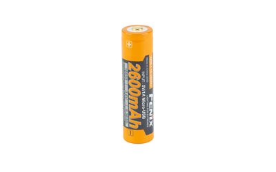 FENIX USB Rechargeable 18650 Battery, Micro USB Charging Port, 2600mAh, 3.6V, Black